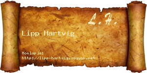 Lipp Hartvig névjegykártya